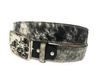 MEN'S HORSE HAIR WESTERN LEATHER BELT. COWBOY RODEO STYLE BELT. CINTO VAQUERO