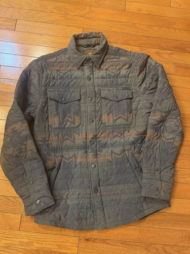 Faherty Brand Doug Good Feather Aztec Pattern Quilted Primaloft Jacket Men’s S - product listing photo