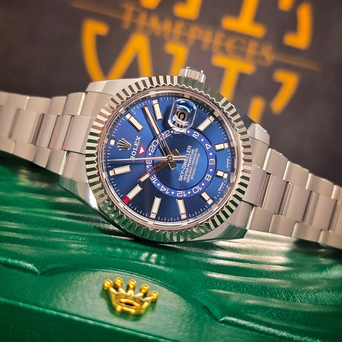 ROLEX SKY-DWELLER 42MM 326934 GMT ANNUAL CALENDAR BLUE DIAL OYSTER