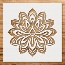Symmetrical Floral Mandala Home Decor Stencil for Creative Projects - StencilAir
