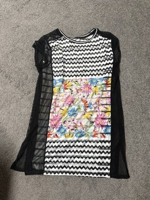 Calzedonia Strandkleid Minikleid Gr M geblümt schwarz weiß