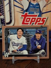 2025 Topps Update Shohei Ohtani Roki Sasaki RC Team Gold Border #/2025 Dodgers