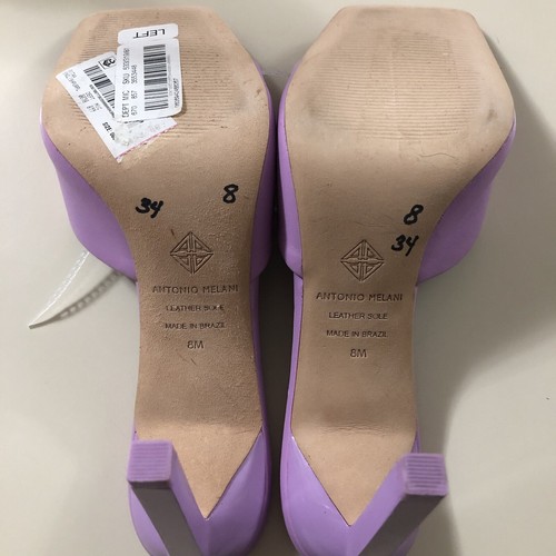 Antonio Melani Ritaa Lavender Purple Open Toe Square Toe Heels - NWOB / Size 8 - Picture 6 of 9