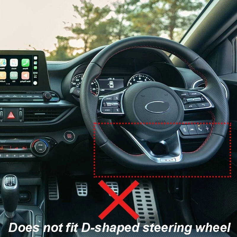 ABS Carbon Fibre Steering Wheel Button Frame Cover Trim for Kia Seltos Cerato - Image 3 of 4