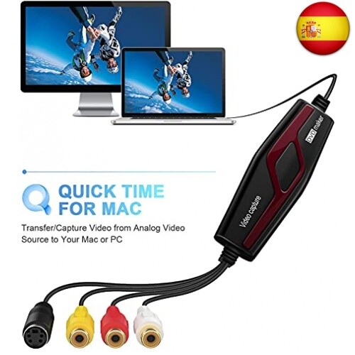 DIGITNOW!Convertidor de Captura de Vídeo USB,Hi8 VHS a DVD Digital Grabber - Imagen 2 de 8