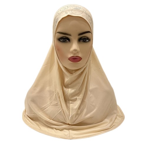 One Piece Muslim Women Amira Hijab Scarf Head Wrap Cover Islamic Shawl Arab Cap - Picture 46 of 71