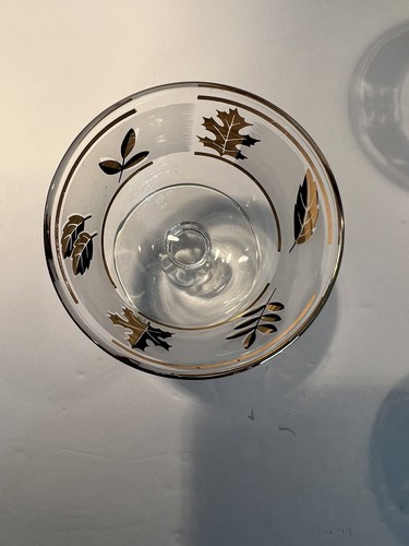 VTG Set of Six Libbey Frosted Golden Foliage Sherbet/Champagne 4-1/4" EXCELLENT - Picture 7 of 11