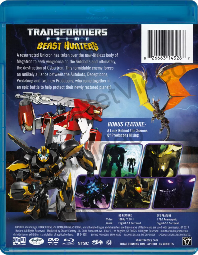 TRANSFORMERS PRIME: BEAST HUNTERS: PREDACONS RISING BLU-RAY/DVD