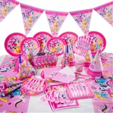 MY LITTLE PONY VINTAGE SMALL  Birthday Party Supplies 90pcs