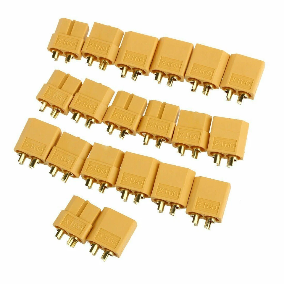 10 pairs AMASS XT60 XT-60 Male Female Gold Plated Bullet Connectors RC Lipo Plug
