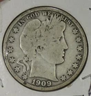 1909 Barber Half Dollar VG+