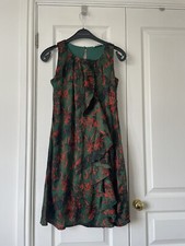 Women's Dark Green Sleeveless Midi Dress Size 8