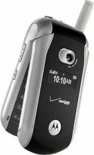 Motorola V265 Verizon Flip Cell Phone Black/Silver CDMA Compact Simple 2G GradeC