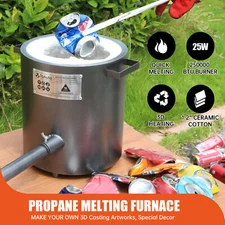 TOAUTO 12KG Gas Melting Furnace Foundry Kit Propane Forge Copper Scrap Crucible