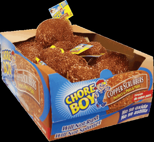 Chore Boy 100% Pure Copper Scrubbers Rust Free for Pots and Pans New Steel Wool