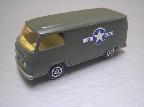Majorette 244 Fourgon VW Volkswagen T2 US Army Van made in France Near Mint - Picture 1 of 8