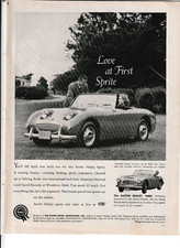 Publicité originale du magazine Austin-Healey 1960 "L'amour au premier sprite"