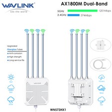 AX1800 WiFi 6 Dual-Band Long Range Outdoor Wireless Router/AP with PoE and IP67