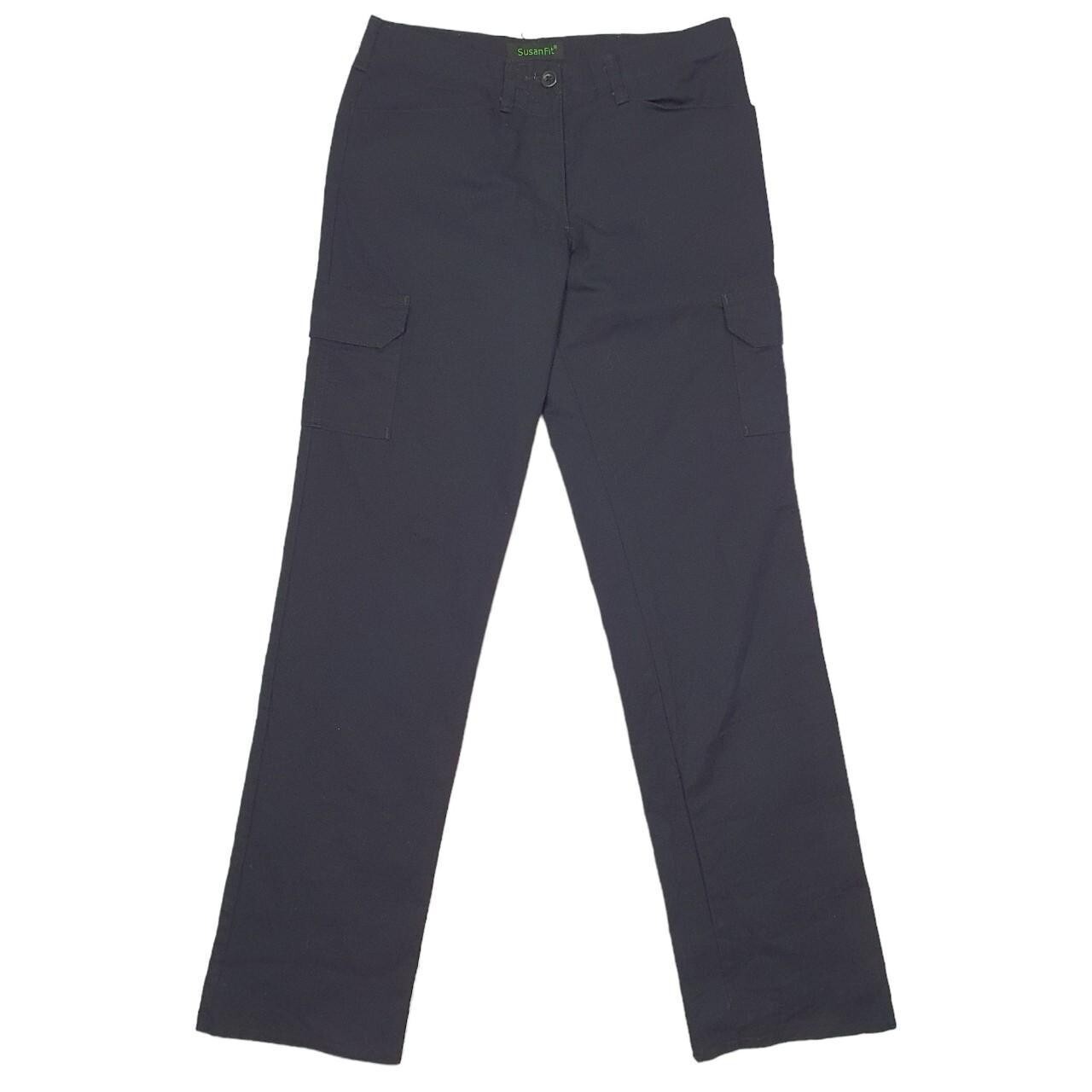 CINTAS Combat Pants Susan Cargo Trousers Cotton  &  Polyester Navy Womens  12 image 2
