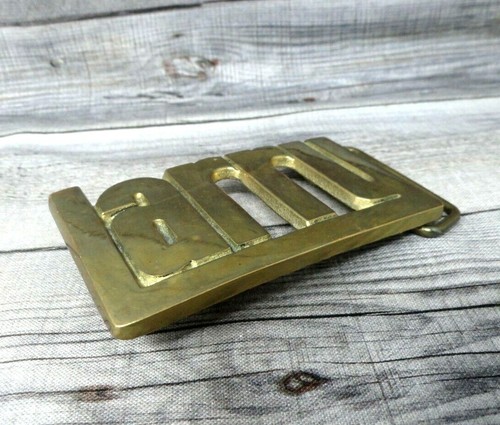 LARRY Belt Buckle Iconic 70s Cut Out Brass Name Vtg Baron Buckles Taiwan .XTT403 - 第 4/6 張圖片