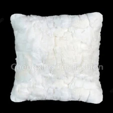 Rabbit Fur Patchwork Sofa Cushion Covers  Pillow Cover No Stuffing