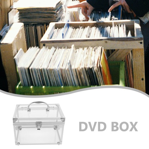 CD Storage Box DVD Storage Container CD Holder Portable CD Storage Organizer - Photo 6/12