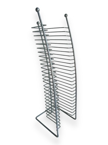 Vintage CD Rack / Shelf - Holds 25 CDs Metal Wire Freestanding Storage ...