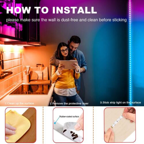 RGB 5050 LED Strip Lights 1M-20M – Colour Changing Light Strip - App & Remote - Picture 5 of 12