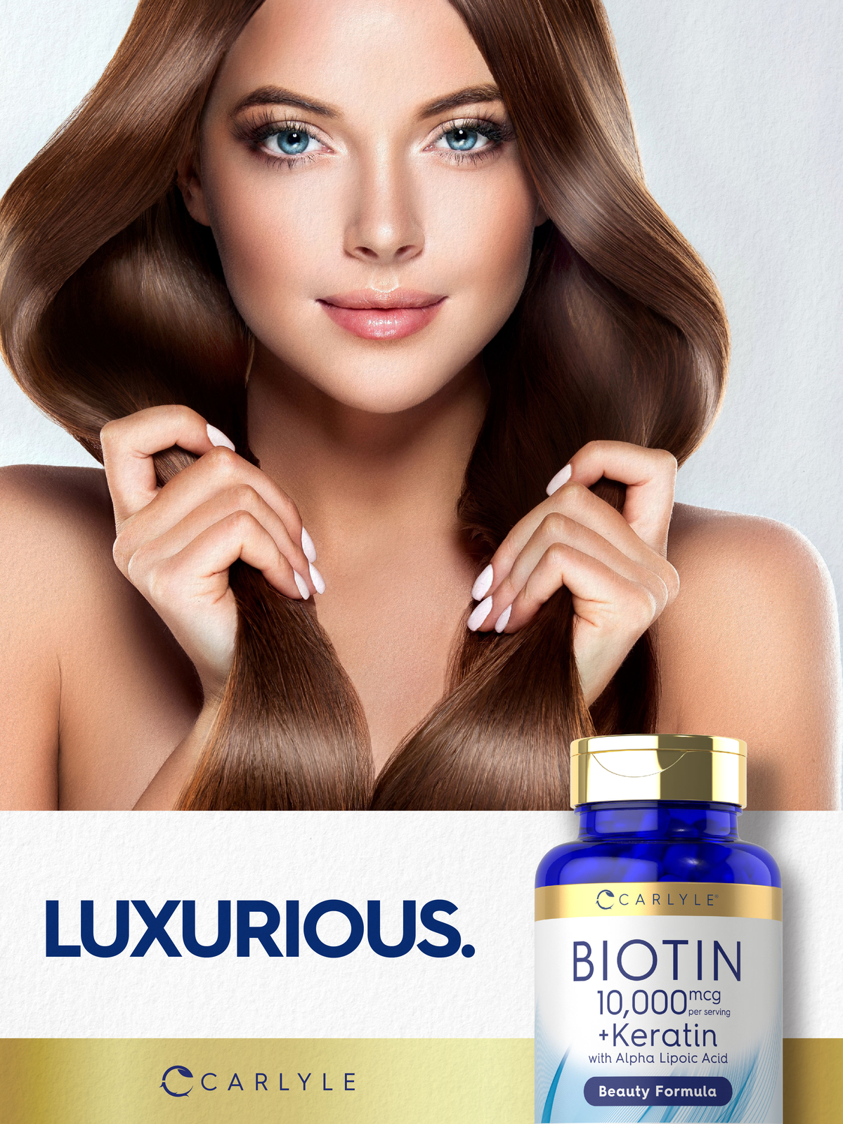 Biotin 10000 mcg 150 Capsules With Keratin & Alpha Lipoic Acid by