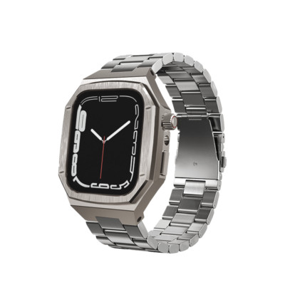 Premium Metal Bezel Case + Strap AP Mod Kit for Apple Watch 11 10 46mm 42mm