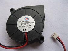 2 pcs Brushless DC Blower Fan 5015S 5V 50x50x15mm Sleeve Bearing 2 Wire New