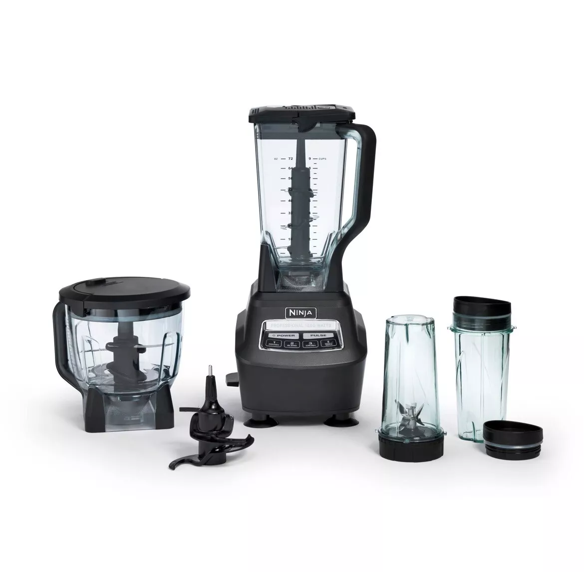 NINJA MEGA KITCHEN SYSTEM 1500, NUTRA NINJA/FOOD PROCESSOR/XL