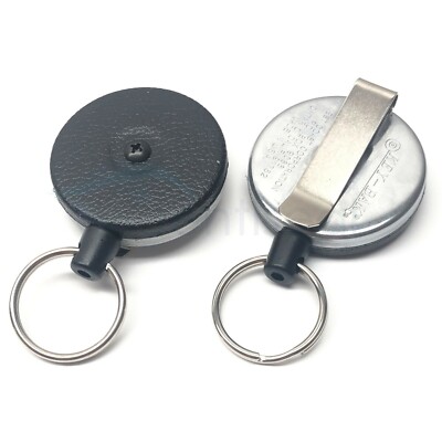 KEY BAK Original Retractable Key Chain Belt Clip Black 36 Super