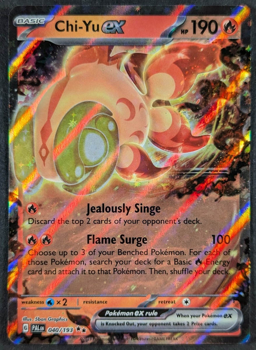 Chi-Yu EX Paldea Evolved Double Rare Holo Pokemon Card 040/193 (NM