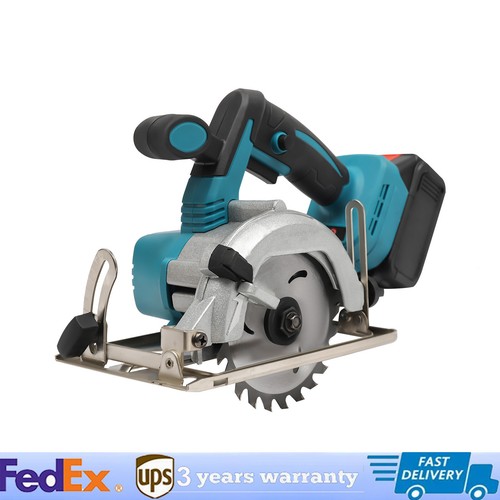 Electric Mini Battery Circular Saw 0-45° Cordless Cutting Tool Adjustable Bevel