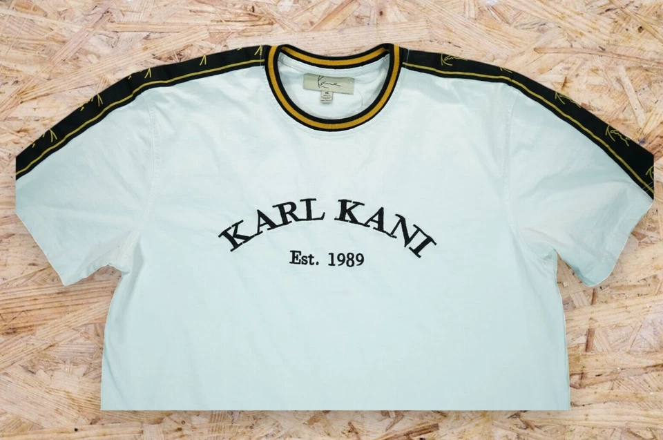Camiseta Karl Kani Vintage Años 90 Para Hombre Bordado Logo Cuello Redondo Manga Corta XL Foto 3 de 4
