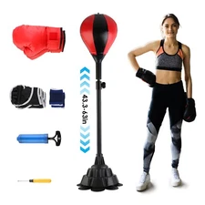 Punching Bag with Stand Free Standing Boxing Ball Sleeves Stable Suction Base