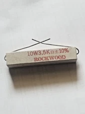 (5) Rockwood 3.5k ohm 3500 10w 10% ceramic resistor New