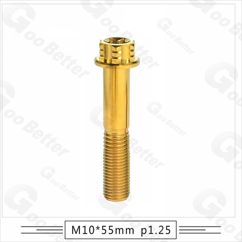 M10 Titan Flanschkopf T50 Torx Schraube Doppelantrieb Gold 1,25/1,5 mm Gewinde - Bild 25 von 30