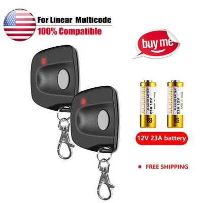 1/2 For Linear/MultiCode Gate Remote Control Opener 1089/3089/3070/3060 Black