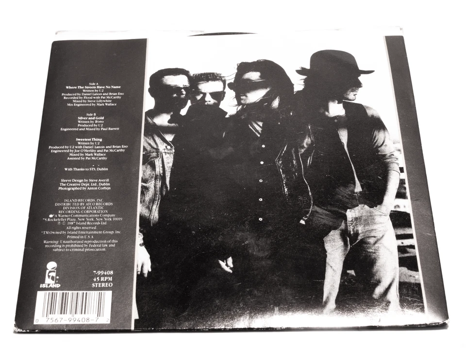 U2 Where The Streets Have No Name/Silver and Gold/Sweetest Thing 45 об/мин - Изображение 2 из 3