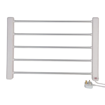 Pro-Elec Heated Electric Towel Rail 65W Plug into Mains Bathroom | eBay
