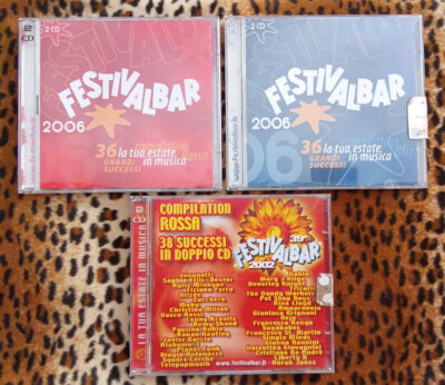 Lotto 3 doppi CD FESTIVALBAR ESTATE 2006+2002 ORIGINAL Zucchero Negramaro Vasco