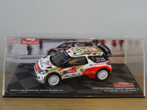 Citroen DS3 WRC #1 Rallye Monte Carlo 2013 Loeb Elena IXO Altaya 1/43 ABU Dabhi-image