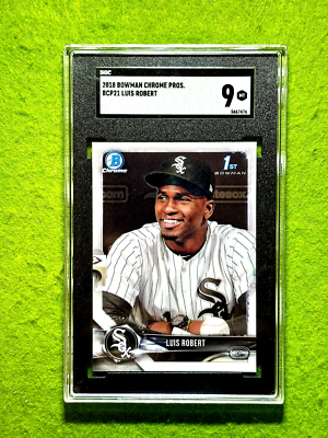 Luis Robert 1st BOWMAN CHROME ROOKIE CARD GRADED SGC 9 MINT Luis Robert 1st BOWMAN CHROME ROOKIE CARD GRADED SGC 9 MINT