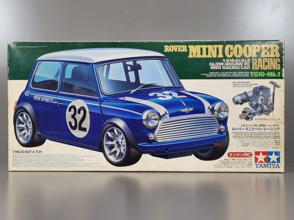 TAMIYA　ローバー ミニクーパー New Vintage Tamiya 1/8 R/C TG10 MK1 Rover Mini Cooper Racing Glow