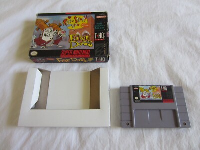 Ren & Stimpy Show: Fire Dogs SNES Super Nintendo Cart + Box 1994 THQ RARE