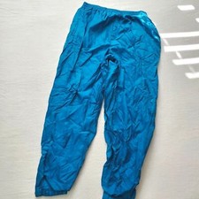 Vintage blue windbreaker pants large