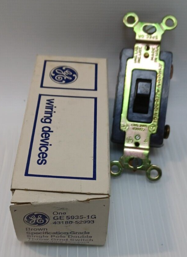 Light Switch 15A-120/277VAC 43180-52993 GE5935-1G Brown | eBay