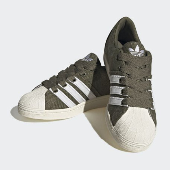 Модифицированные кроссовки Adidas Superstar оливкового цвета - FZ6367 Expeditedship